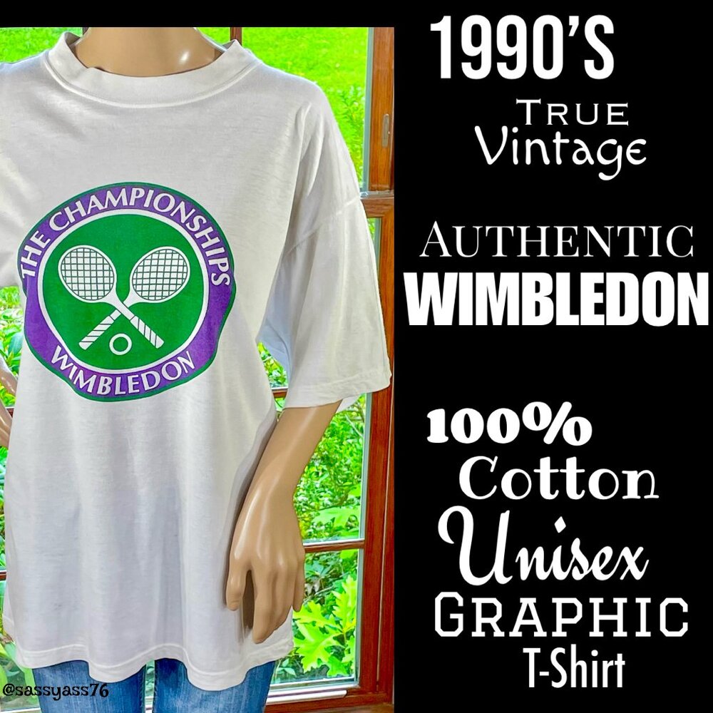 ▪️VTG▪️1990's Authentic WIMBLEDOM Cotton Unisex Graphic T-Shirt